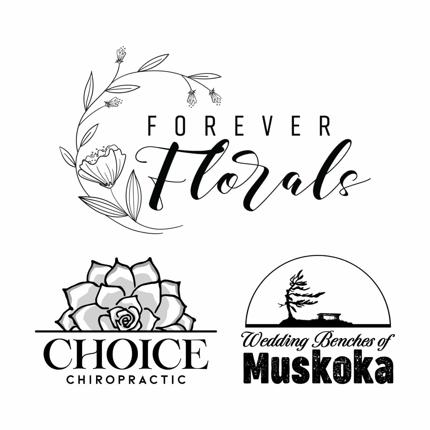 Pictorial logo examples showing recognizable icons and images